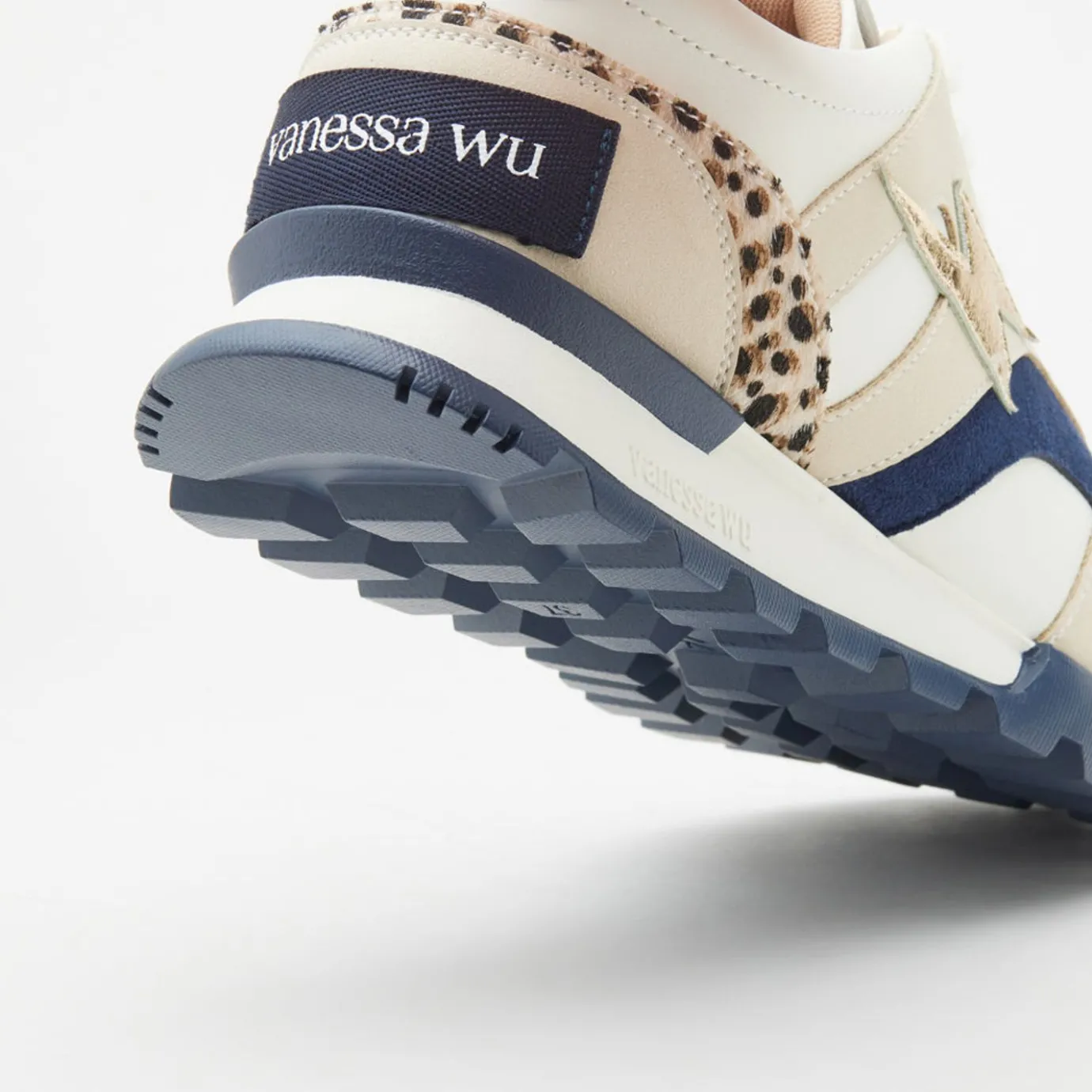 Vanessa Wu Sneakers | Baskets Eclair Liena Bleu Et Or A Semelle Running