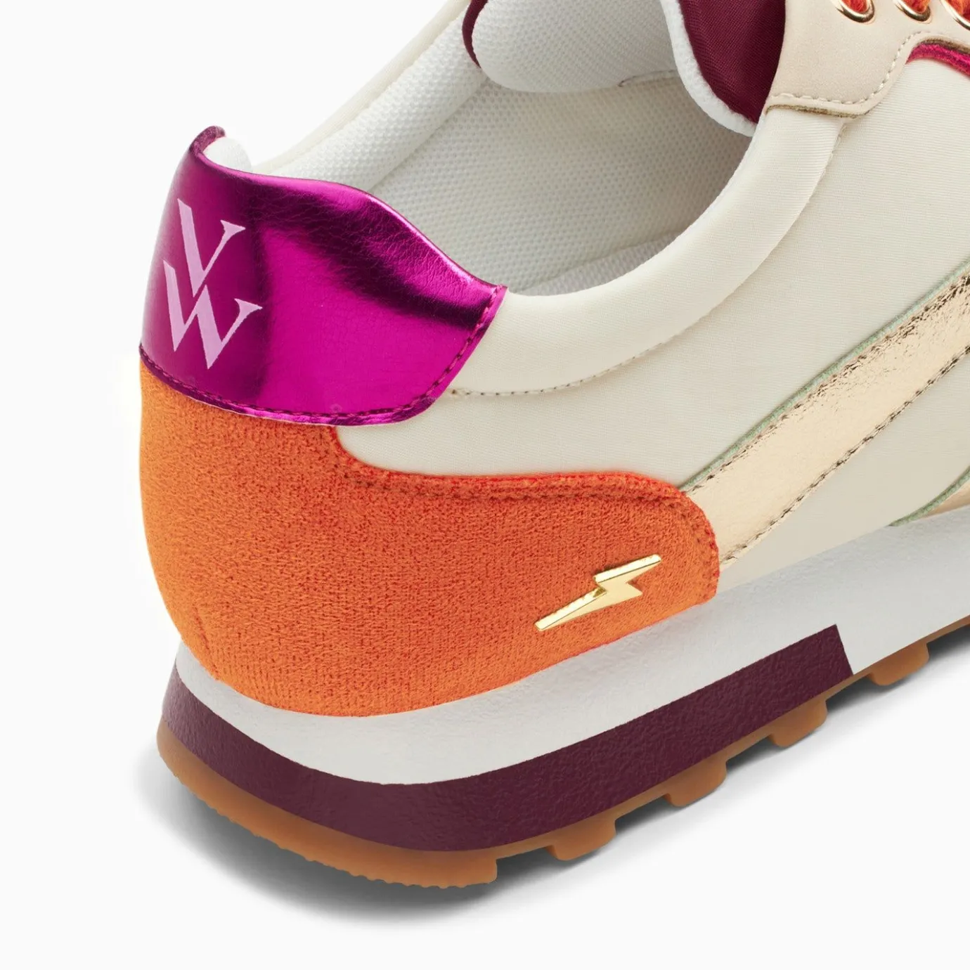 Vanessa Wu Sneakers | Baskets Jade Or Et Orange A Semelle Running