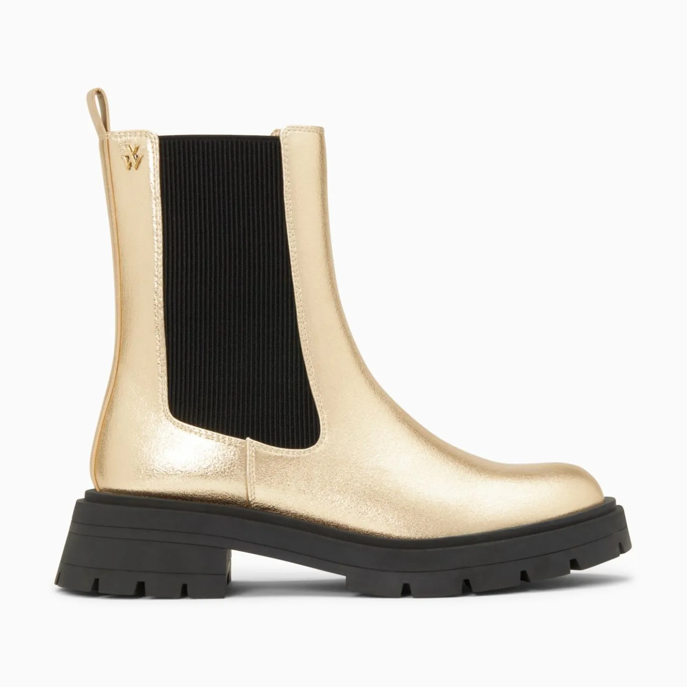 Vanessa Wu Bottines | Bottines Chelsea Phoebe Or A Semelle Oversize