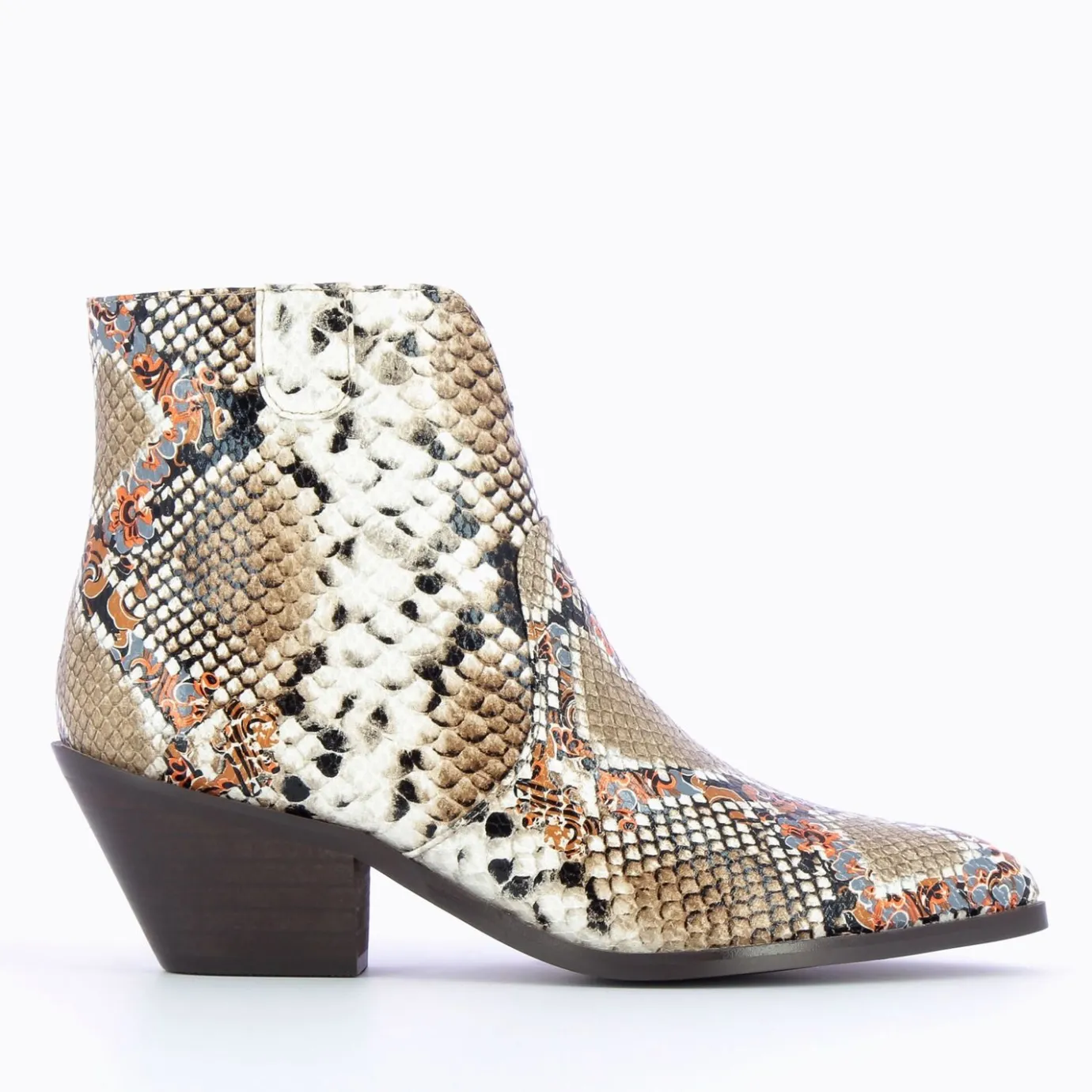 Vanessa Wu Bottines | Bottines Santiags Caroline Multicolores Effet Serpent
