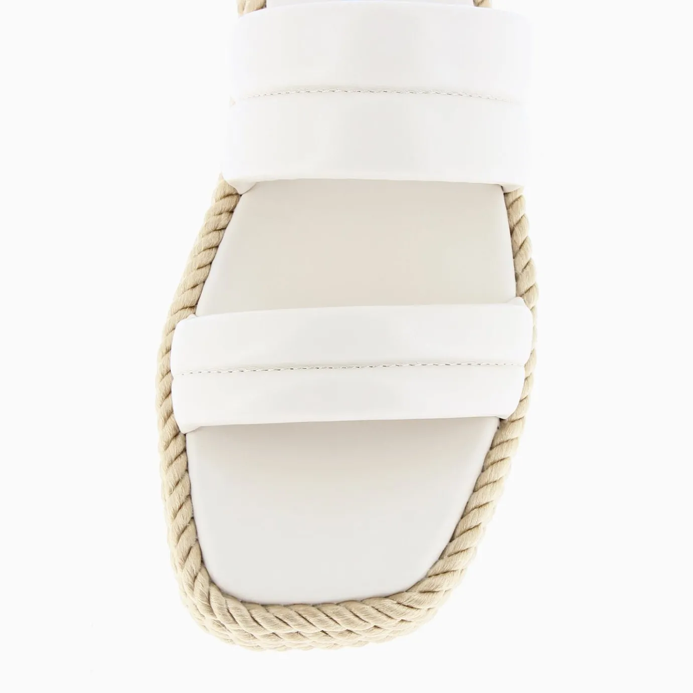 Vanessa Wu Sandales Plates | Mules Nala Beige Clair A Plateforme Cordes