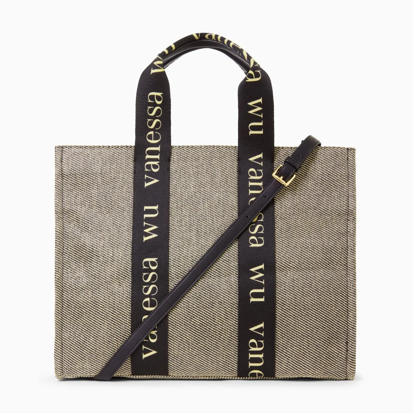 Vanessa Wu Sacs | Sac Shopper Maisie Oversize Taupe Et Noir