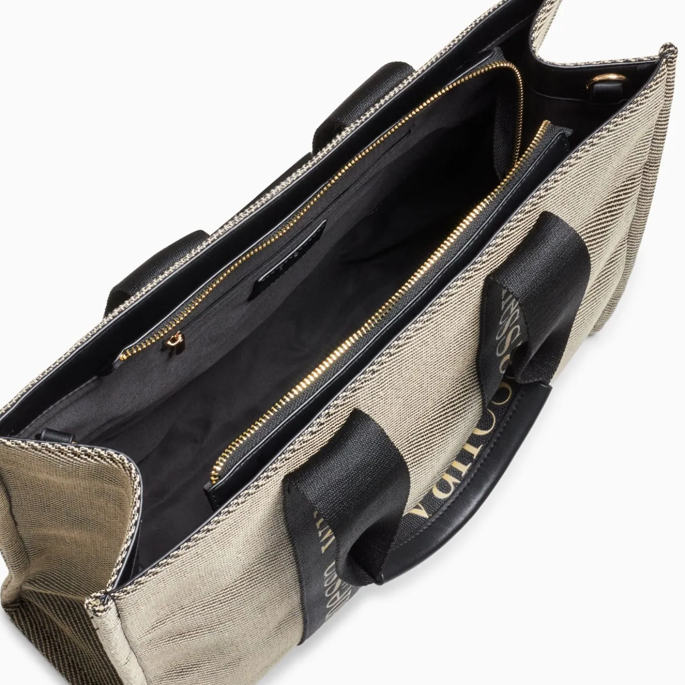 Vanessa Wu Sacs | Sac Shopper Maisie Oversize Taupe Et Noir