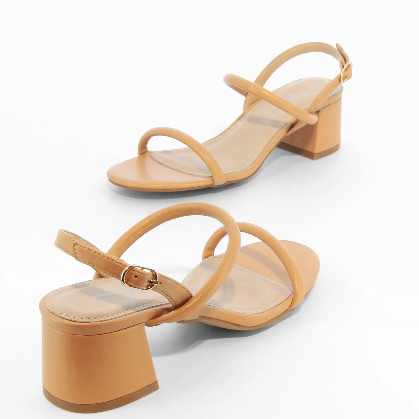Vanessa Wu Sandales À Talon, Compensées | Sandales A Talon Minimalistes Oriane Caramel