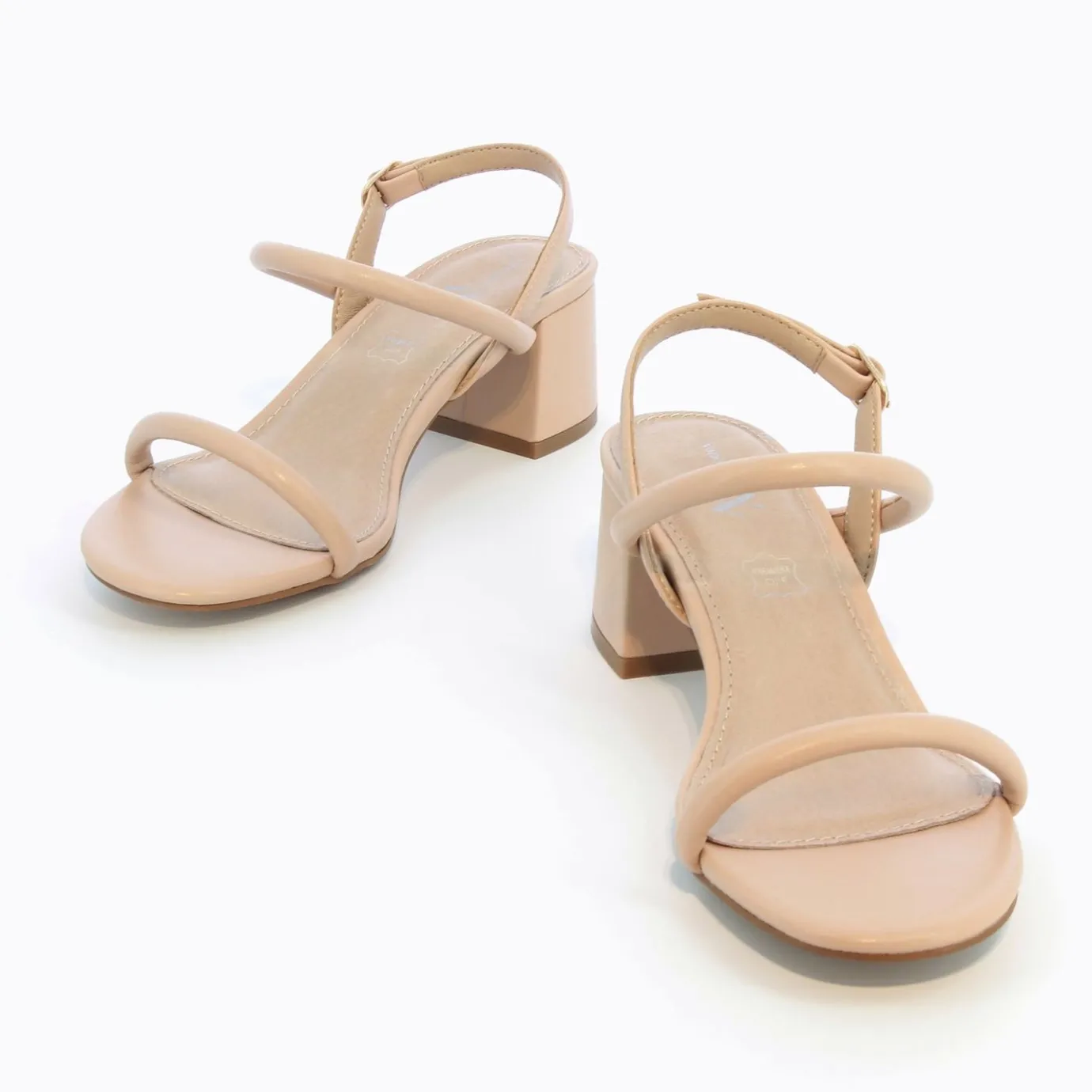 Vanessa Wu Sandales À Talon, Compensées | Sandales A Talon Minimalistes Oriane Nude