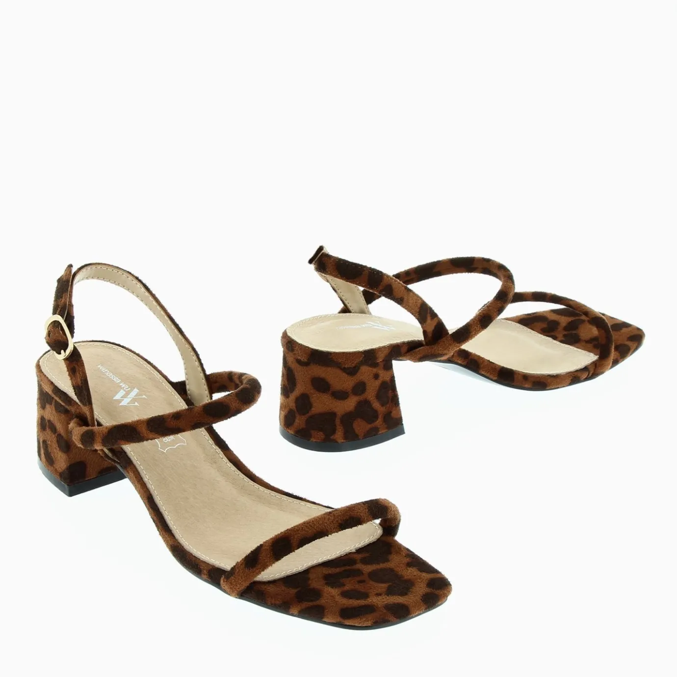 Vanessa Wu Sandales À Talon, Compensées | Sandales A Talon Minimalistes Romy Leopard