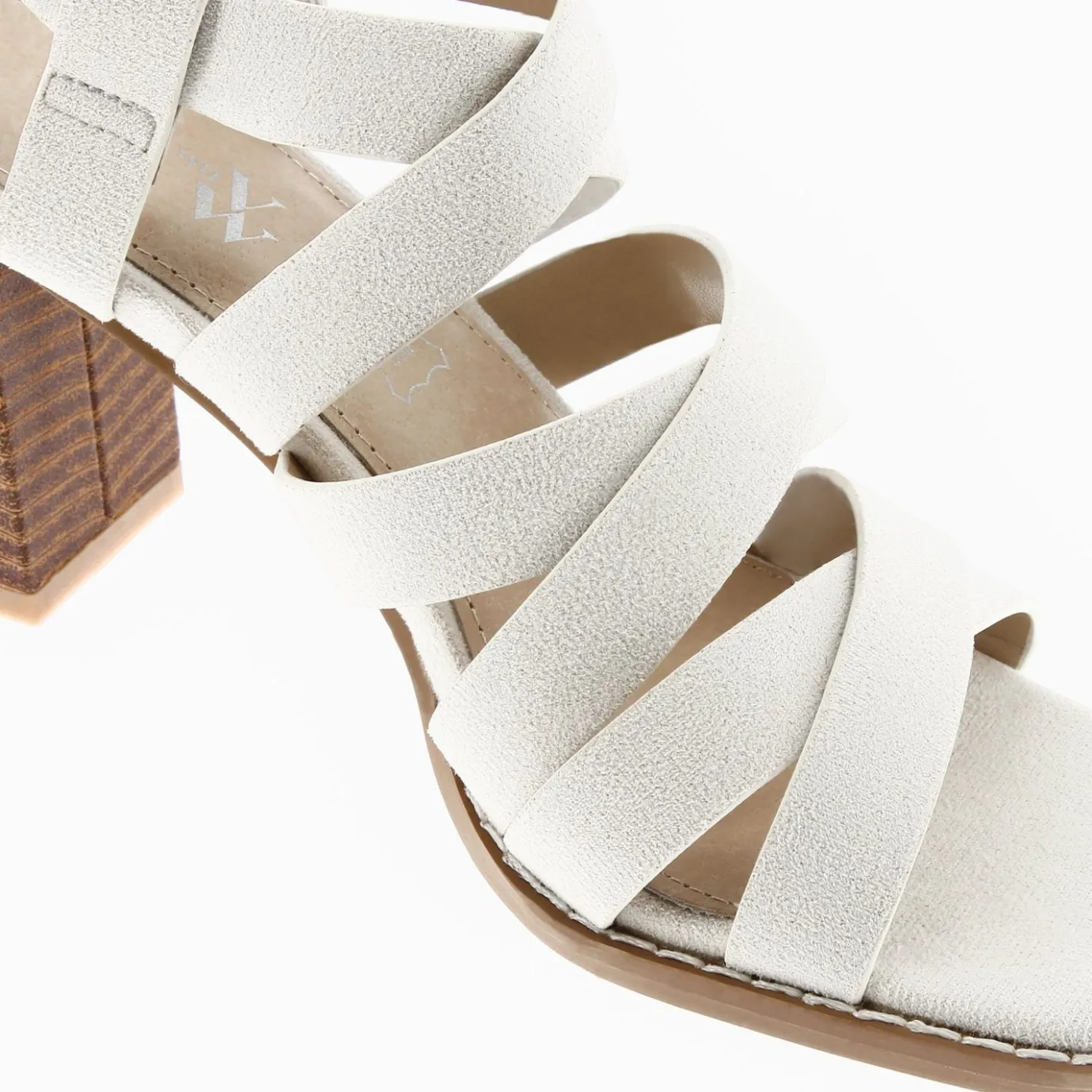 Vanessa Wu Sandales À Talon, Compensées | Sandales Carrie Beige Clair A Multibrides Croisees Et Talon Haut