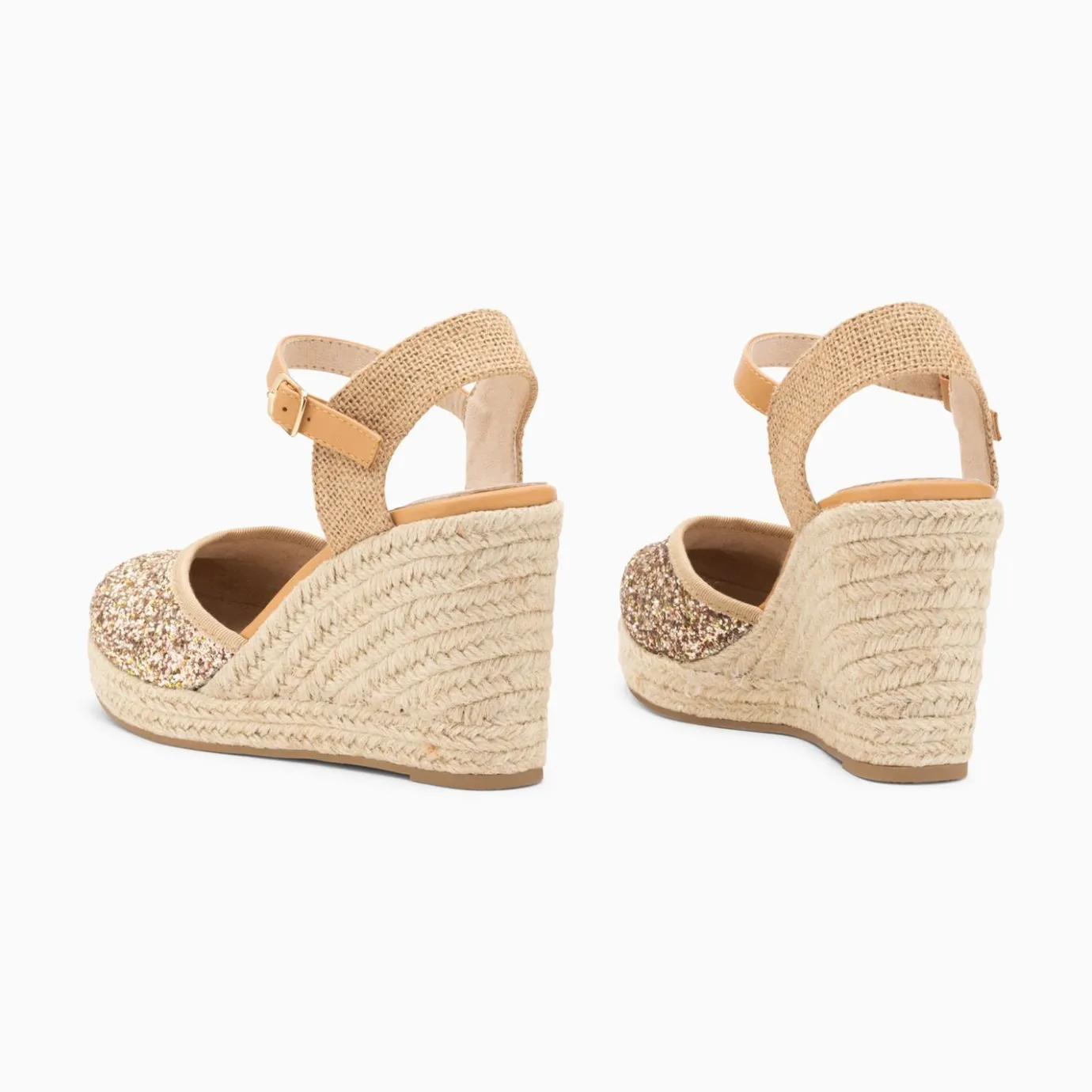 Vanessa Wu Sandales À Talon, Compensées | Sandales Compensees Jeanne A Paillettes Multicolores