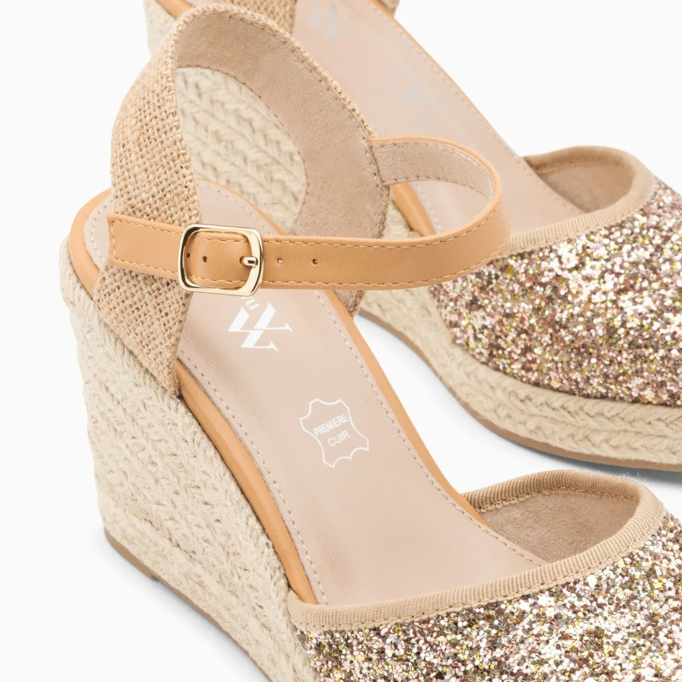 Vanessa Wu Sandales À Talon, Compensées | Sandales Compensees Jeanne A Paillettes Multicolores