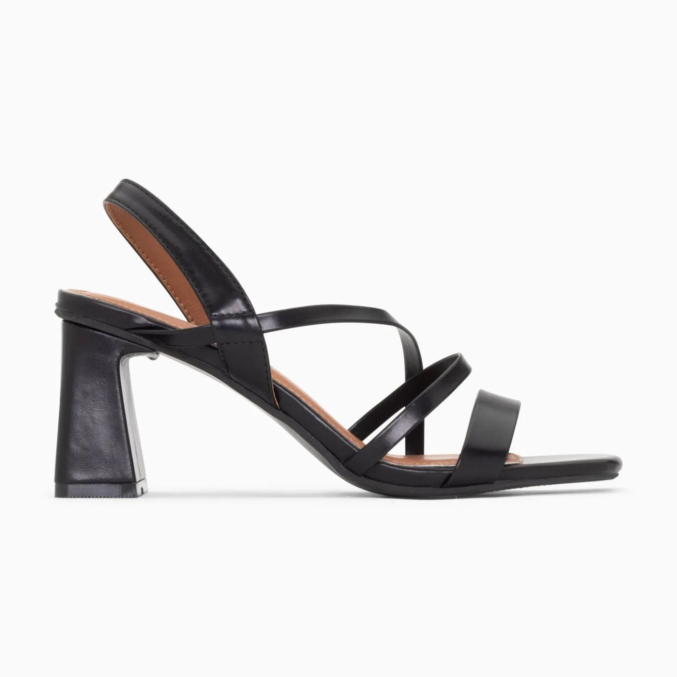 Vanessa Wu Sandales À Talon, Compensées | Sandales Priscilla Noires A Fines Brides Et Talon Haut